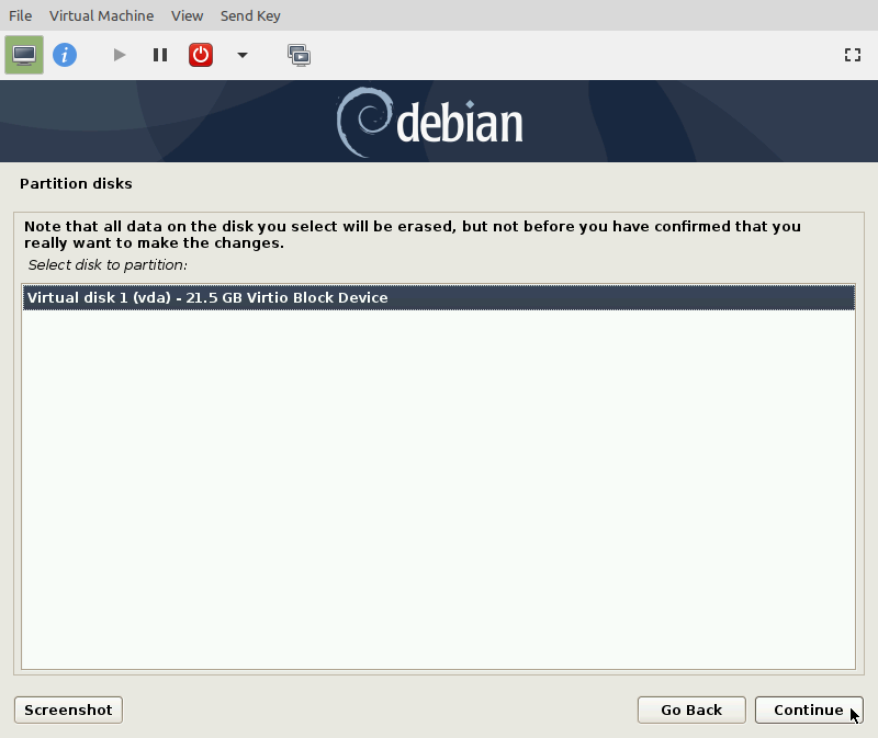 KVM Debian 10 Install 18